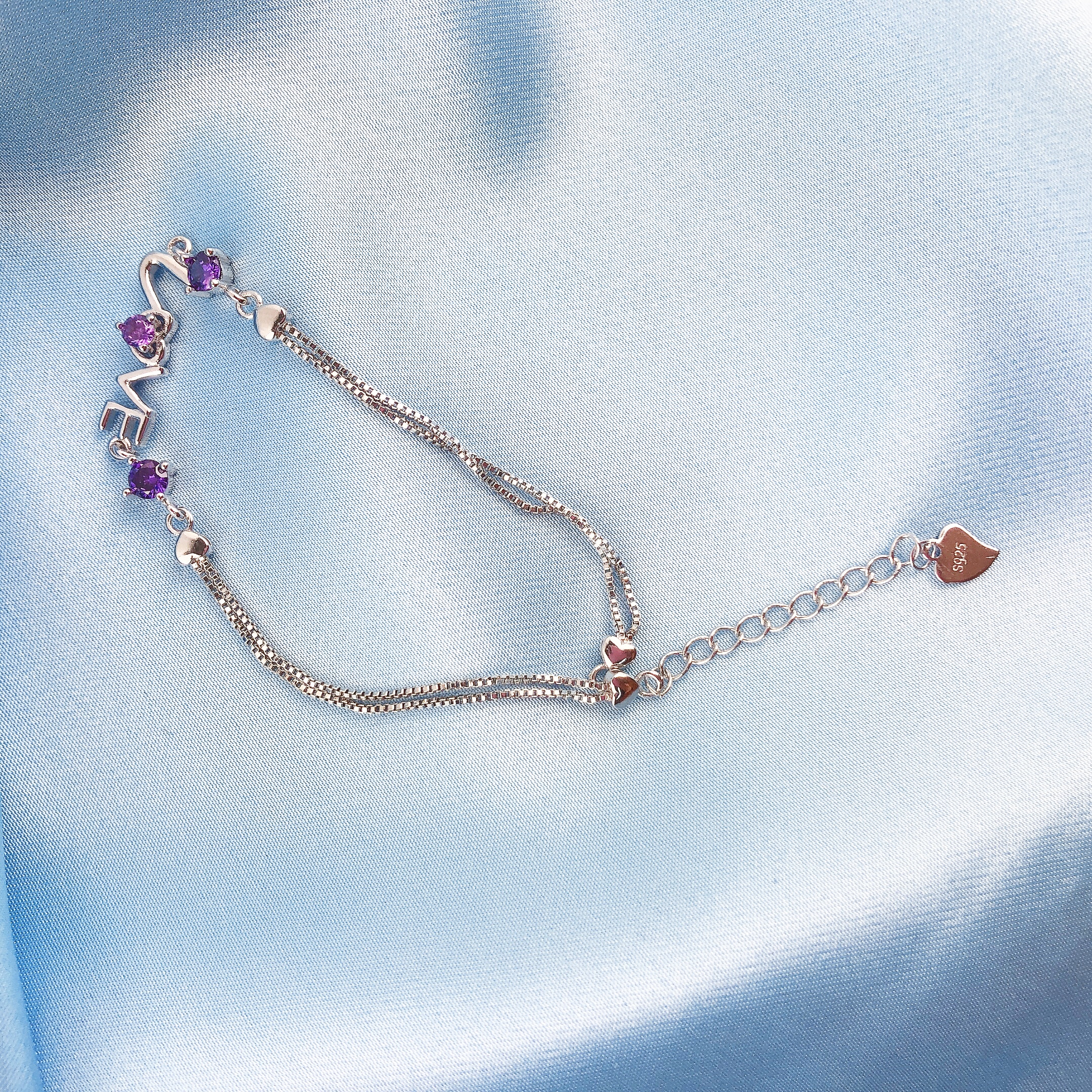 Lắc tay bạc Love LT07