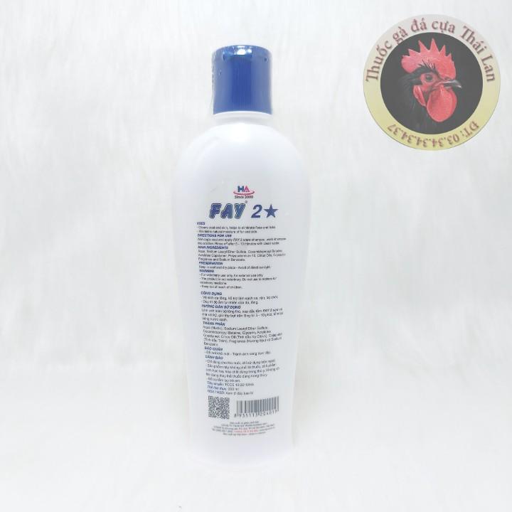 DẦU TẮM CHÓ MÈO - FAY 2 SAO - 200ML