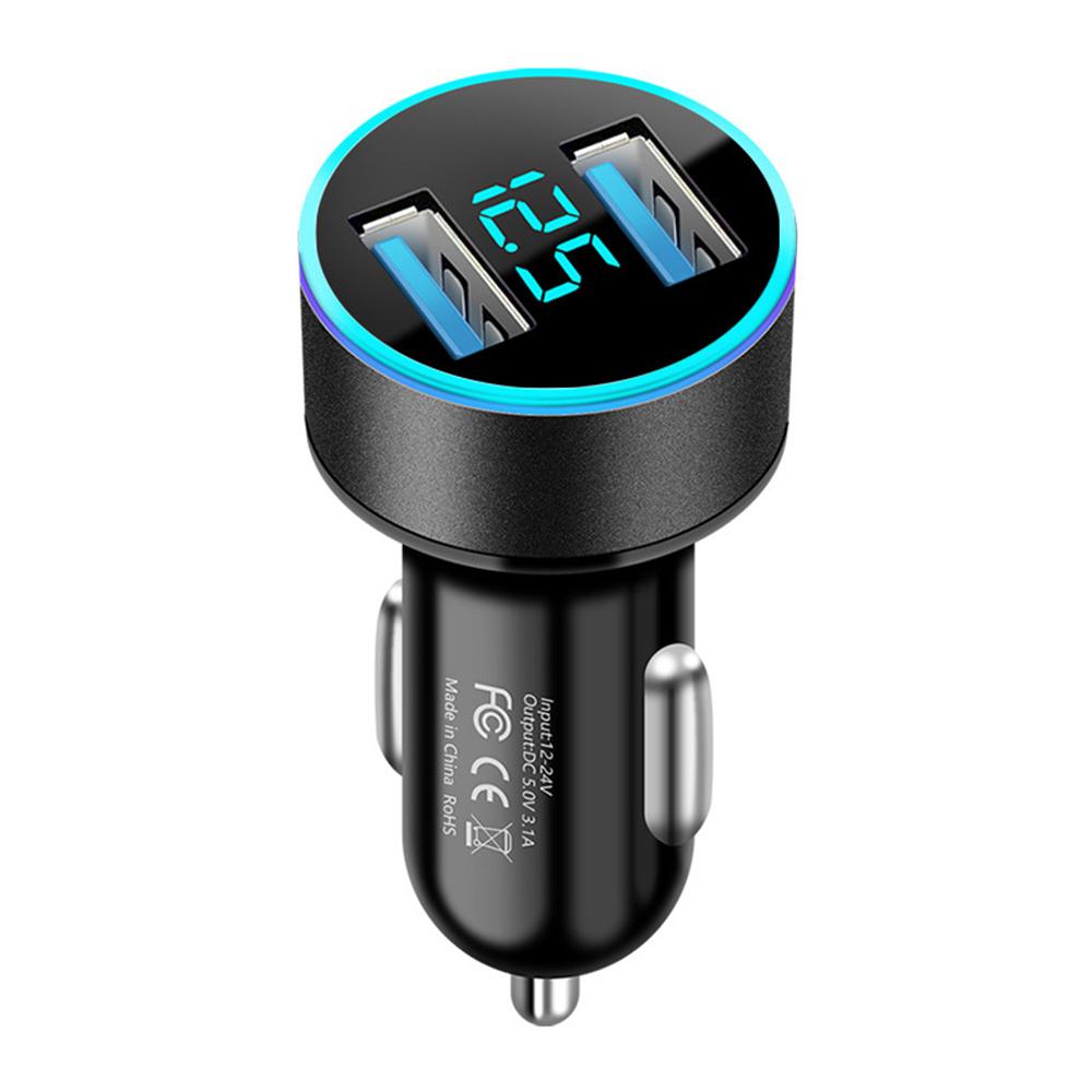 Bộ sạc xe hơi USB Bộ điều hợp bộ sạc xe lửa LED Voltmeter cho tất cả các loại điện thoại di động Bộ sạc thông minh usb sạc nhanh