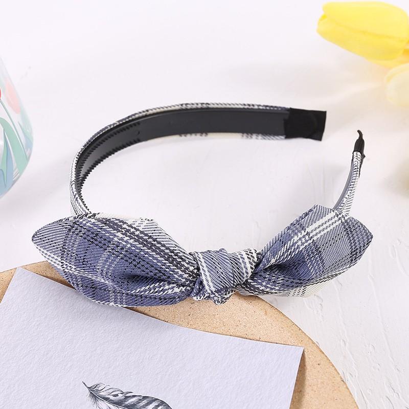Băng đô nơ, băng đô vải kẻ sọc caro xinh xắn dành cho nữ phong cách Hàn Quốc; S15 - BONMIE