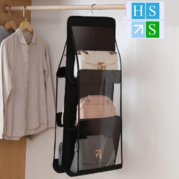 Túi treo đựng bảo quản giỏ sách, túi sách, bóp ví Túi treo đựng đồ chống bụi, có móc treo xoay 360