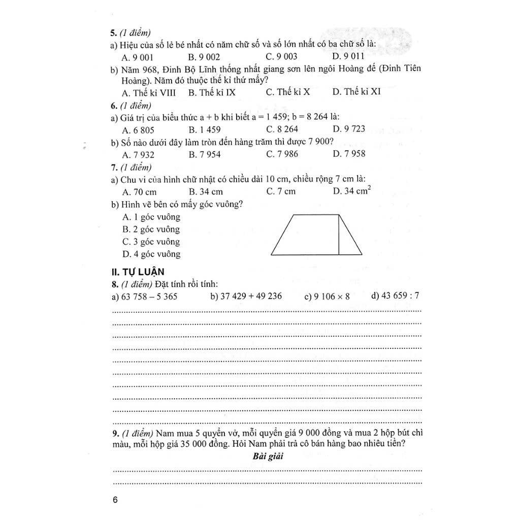 Sách - Bộ Đề Kiểm Tra Môn Toán Lớp 4 - Dùng Kèm SGK Kết Nối Tri Thức Với Cuộc Sống - Lê Thị Nương - Hồng Ân