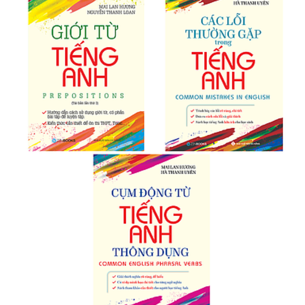 Combo Sách Tiếng Anh Mai Lan Hương (Giới Từ Tiếng Anh, Cụm Động Từ Tiếng Anh Thông Dụng, Các Lỗi Thường Gặp Trong Tiếng Anh)