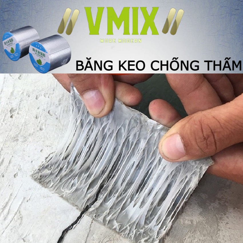 Băng keo chống thấm dột keo dính siêu chắc nhiều keo ,dễ thi công chỉ cần lột ra dán nhanh chóng