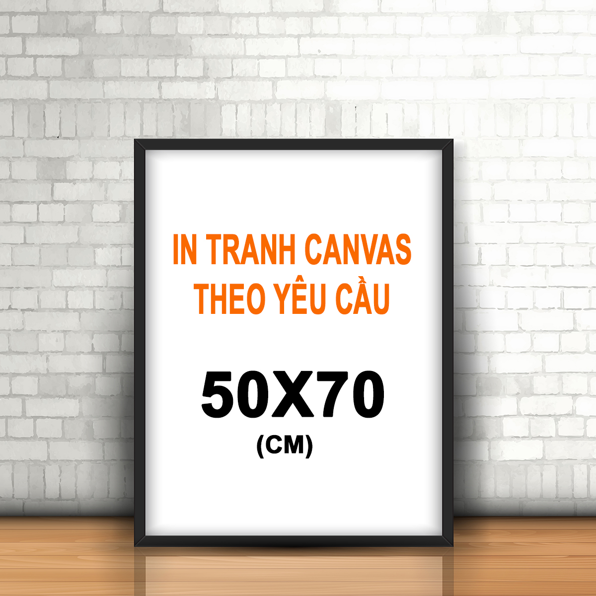 Tranh Treo Tường Làm Theo Yêu Cầu, Chất Liệu Canvas, Kích Thước 50x70cm 