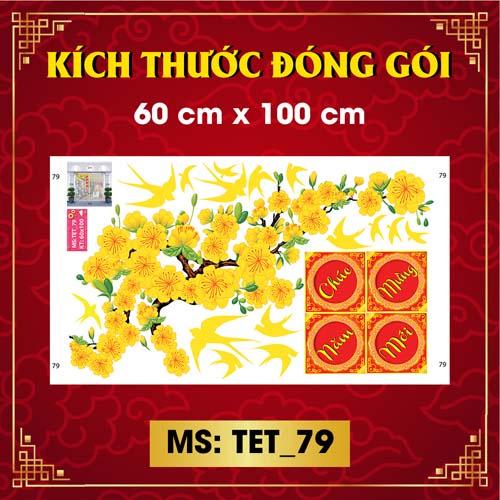 DECAL TRANG TRÍ TẾT 2023 COMBO SỐ 100