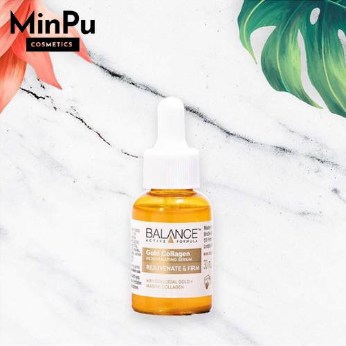 Balance Active Formula Gold+ Marine Collagen Rejuvenating Serum - tinh Chất Dưỡng Da Căng Bóng, Dành cho da Lão Hóa 30ml (Made in UK)