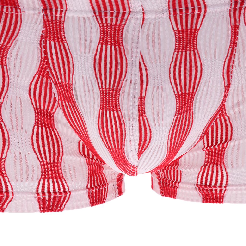 26-35inch Men's Sexy Open Pouch See Through Underwear Boxers Brief UnderUnderpants Gifts