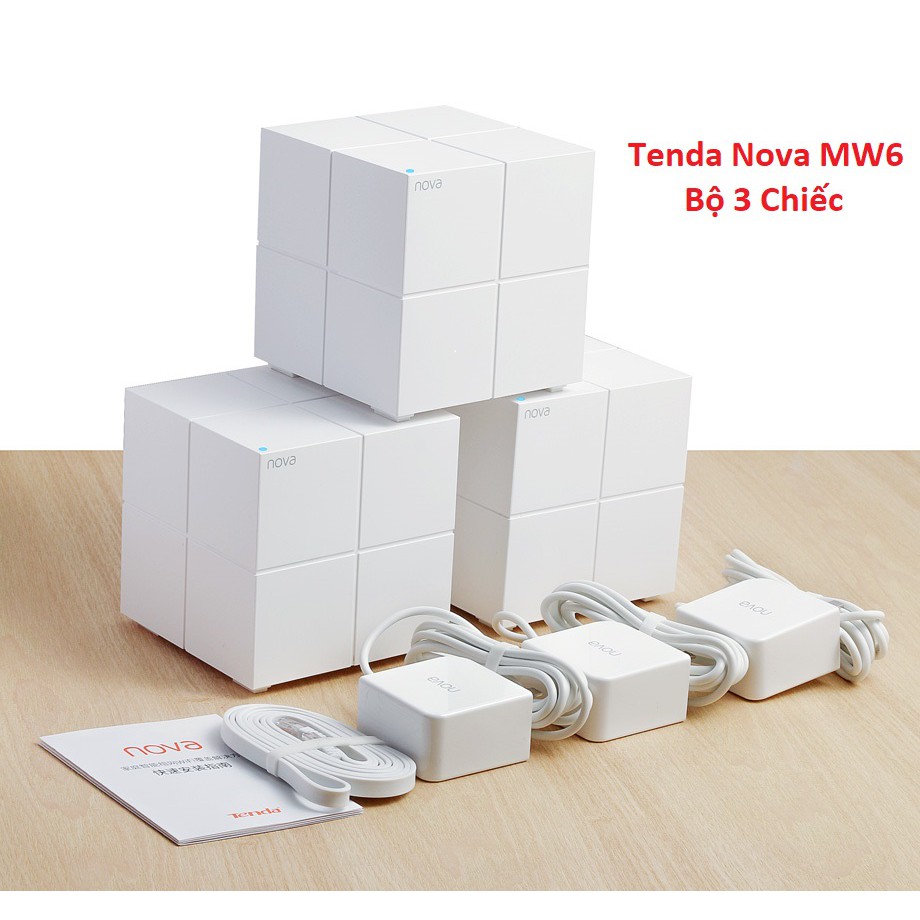 Bộ 3 sản phẩm phát Wifi MESH Tenda Nova MW6 - Hàng chính hãng