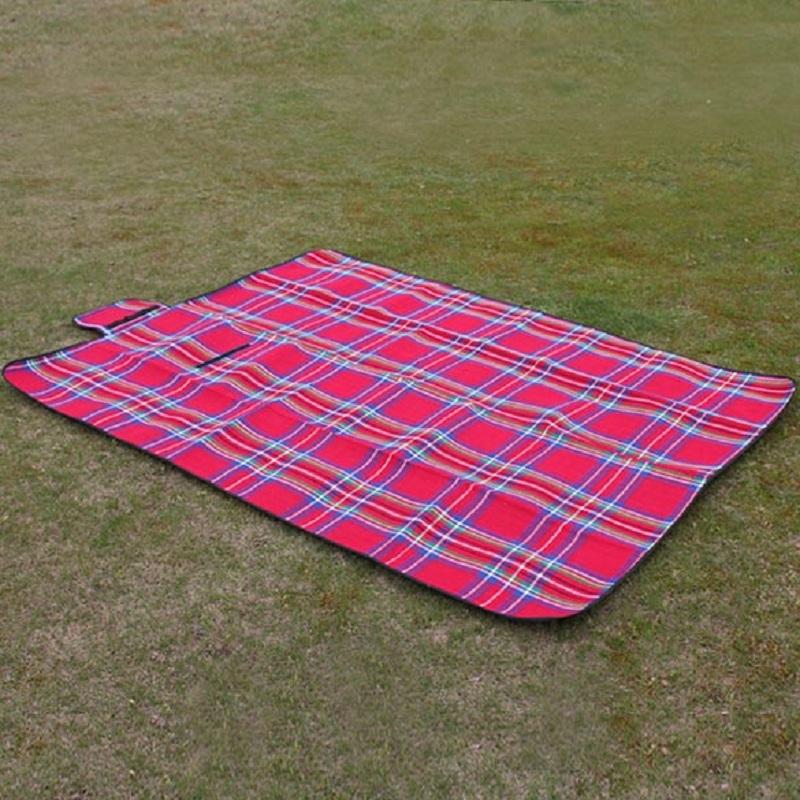 Cắm Trại Ngoài Trời Thảm Chống Thấm Nước Có Thể Gấp Gọn 150X200 Cm Thảm Picnic Kẻ Sọc Bãi Biển Chăn Cho Bé Leo Lên Chăn Đa Năng Du Lịch Thảm
