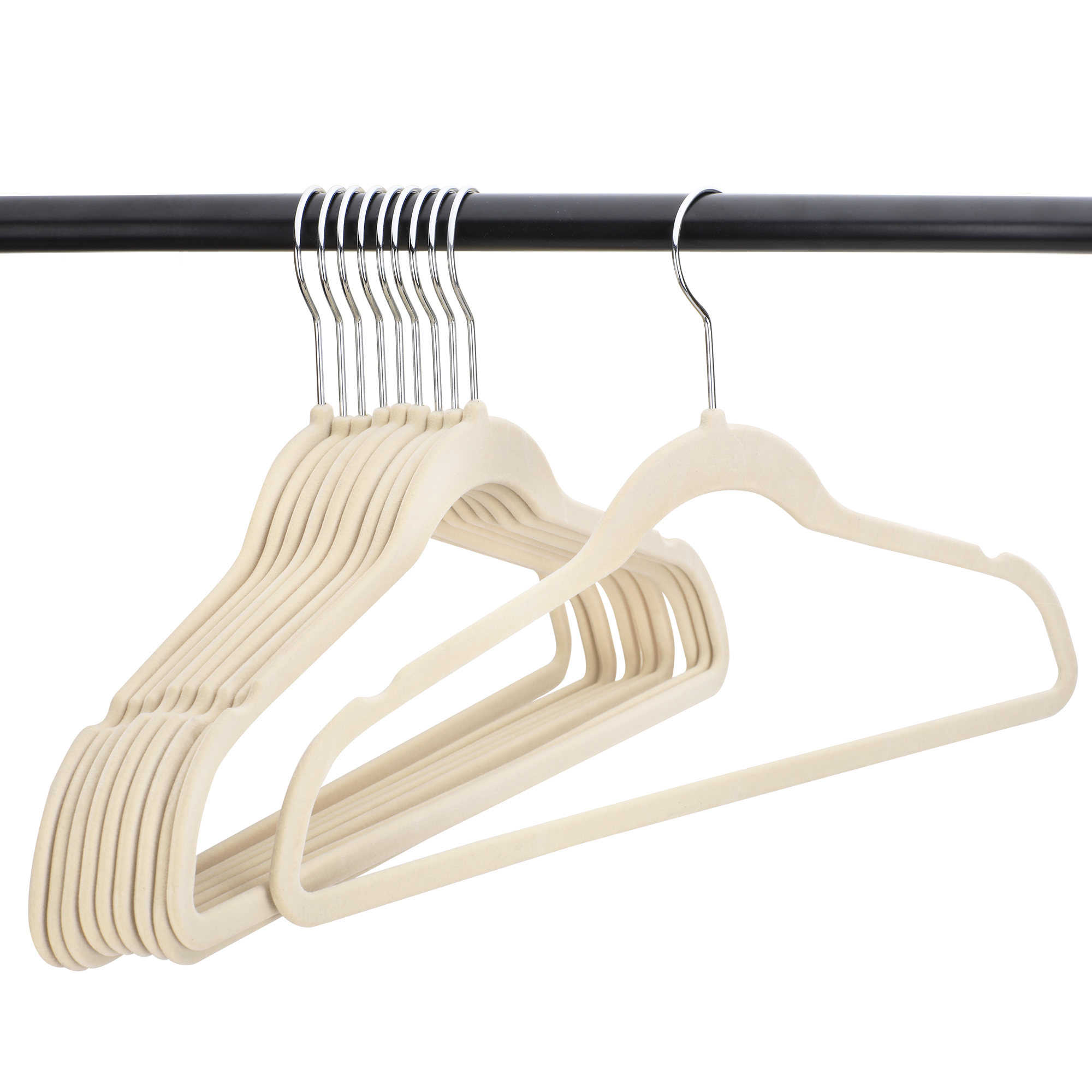 Móc Treo Quần Áo Máng Bọc Nhung MECK (10 Cái): Velvet Coat Suit Clothes Hangers