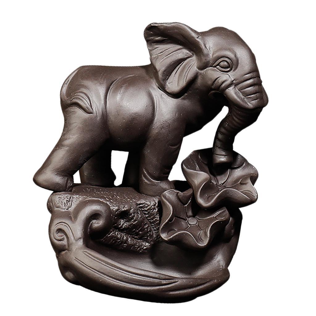 Incense Burner Elephant Model Aromatherapy Clay Cones Holder