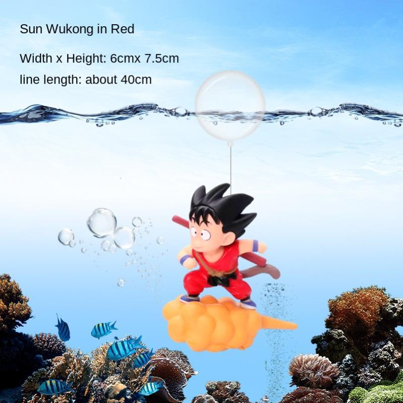 Mô hình Songoku trang trí bể cá - Songoku cưỡi mây - trang trí hồ thủy sinh - bể cá kiểng- shopleo