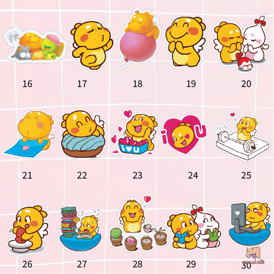 Miếng dán Stickers chủ đề Qoobee