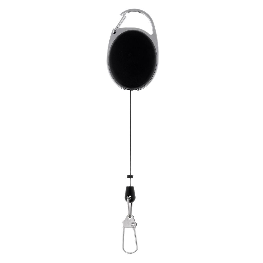 65.5cm/26'' Retractable Key Ring Belt Clip Pull Reel Key Chain ID Holder