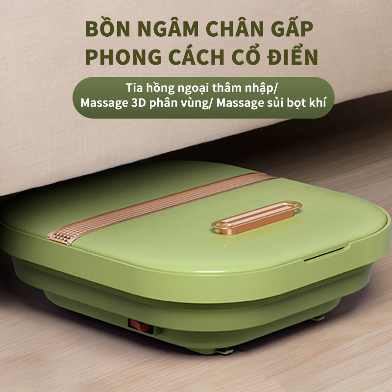 Bồn ngâm chân massage điện có thể gập gọn có tích hợp tia hồng ngoại Bồn ngâm làm nóng massage thư giãn chân, Giúp cơ thể khỏe mạnh, sảng khoái, tinh thần minh mẫn, giảm strees nhanh chóng.