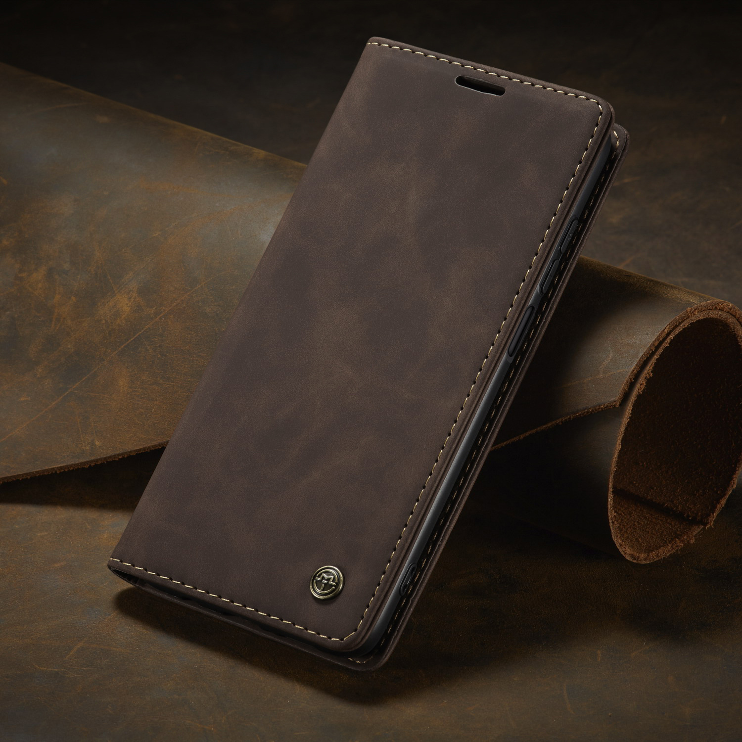Bao da thật dạng ví cho Xiaomi Redmi Note 9 Pro Chính Hãng Caseme có ngăn đựng thẻ - Hàng Nhập Khẩu
