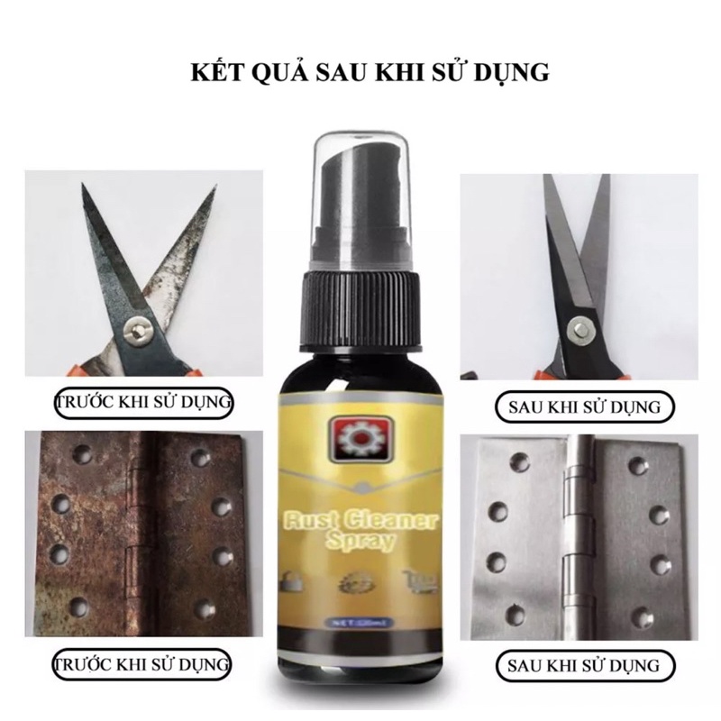 Đánh bay mọi vết rỉ sét cực mạnh cùng chai xịt tẩy rỉ sét RUST 30ml hàng cao câp