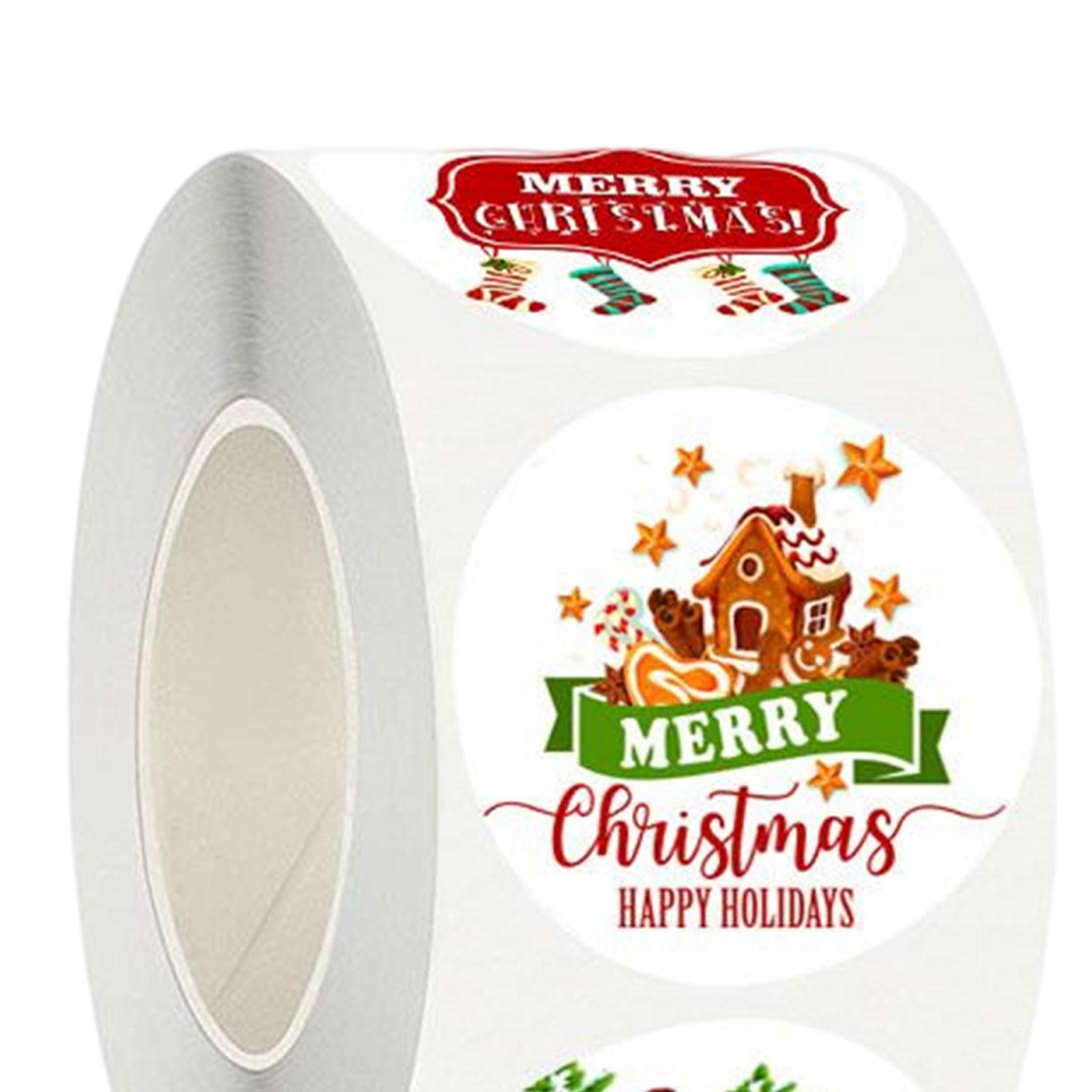 Christmas Stickers Party Supplies Seals 1.5" for Book Bags Wrapping Gift