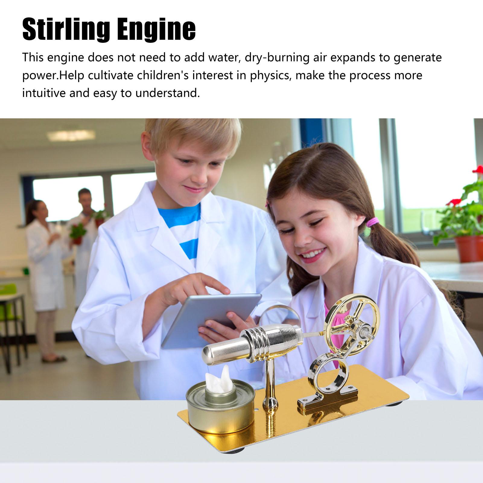 Stirling Engine Motor Model Heat Power Generator Science Education Experiment DIY Module for Kids