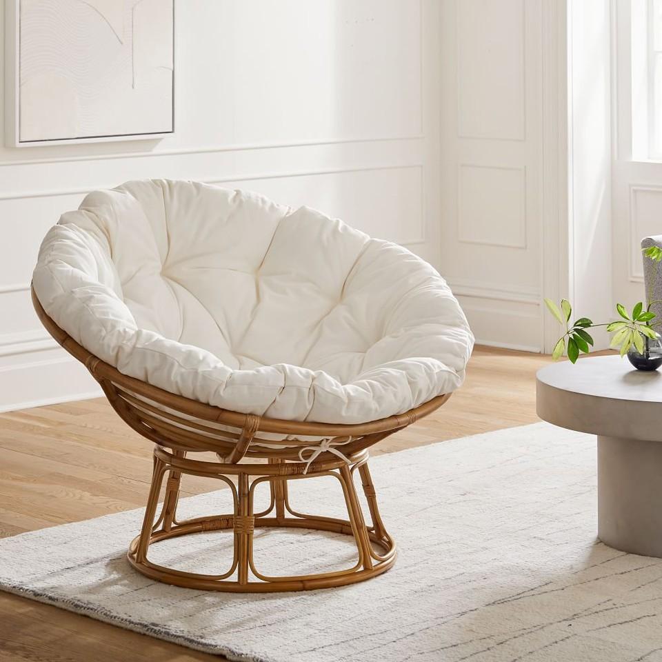 Ghế mây PAPASAN 1 mét 2 thư giãn đọc sách HOME MÂY chất liệu mây 100%