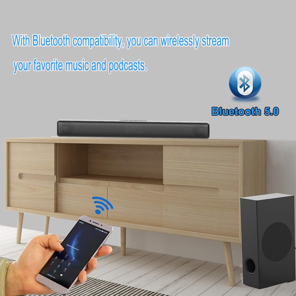 Loa Soundbar 100W Cho TV 2.1 Loa Bluetooth 5.0 Không Dây Hệ Thống Rạp Hát Tại Nhà Với Loa Siêu Trầm 3D Stereo Boombox Điều Khiển Từ Xa Color: SL04 suit
