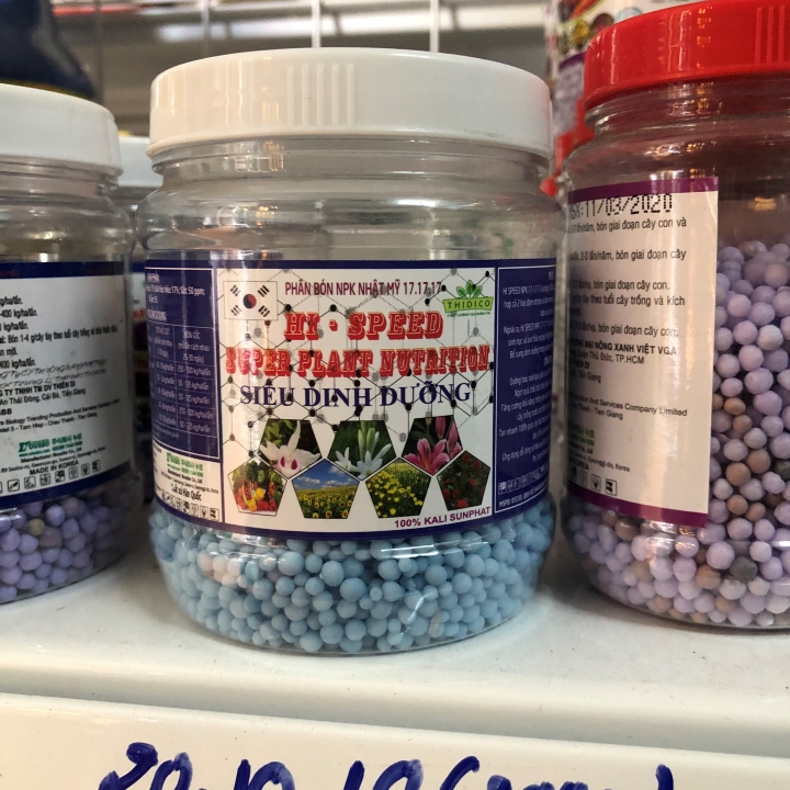 Phân bón NPK 17-17-17 nuôi hoa, dưỡng hoa - Lọ 200gr