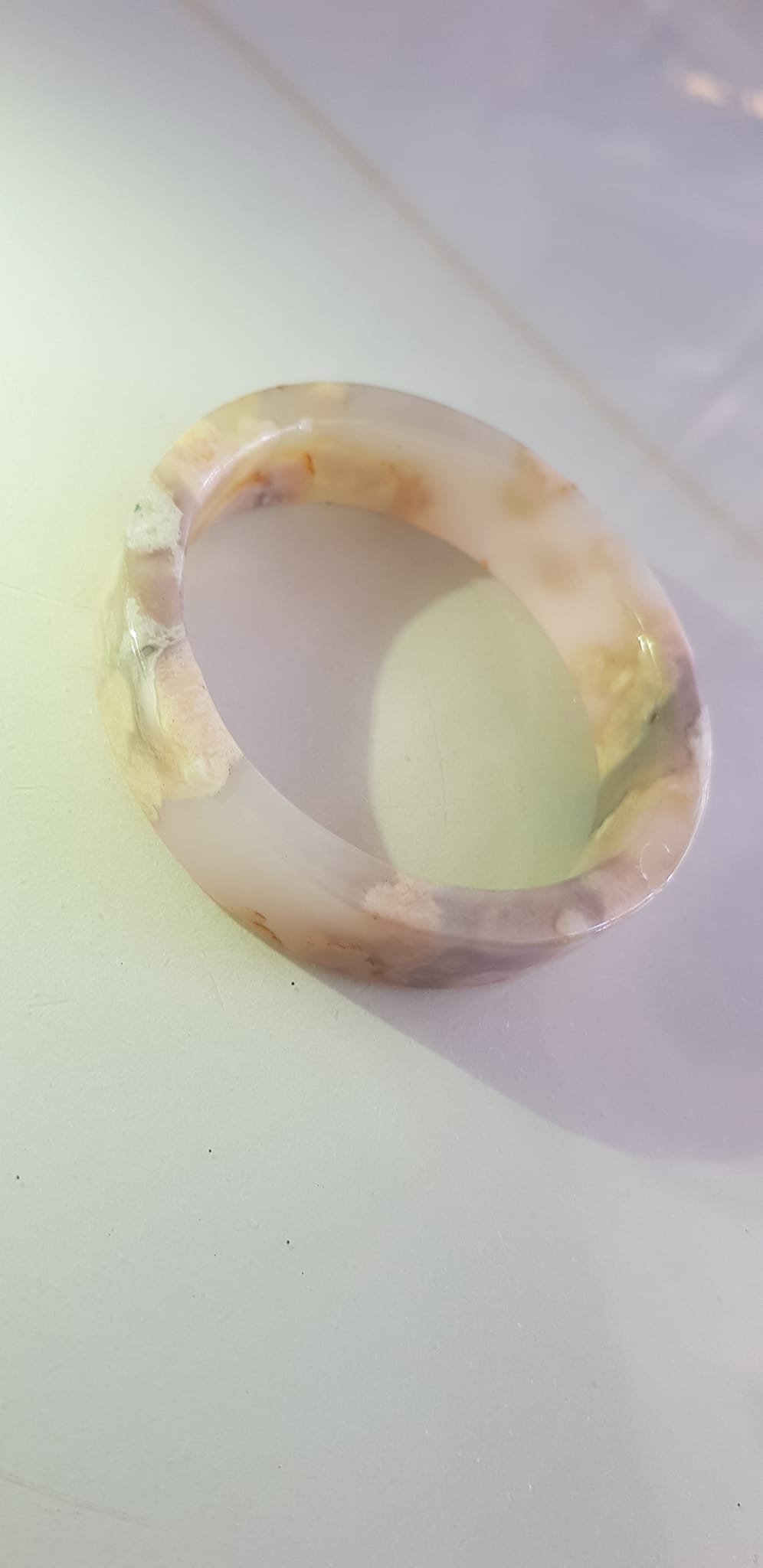 Vòng tay Nữ Mã Não Bản Vuông bông rau câu Ni 50mm x cao 13mm x dầy 5mm Nữ 45kg - 50kg đeo đẹp xinh tay lắm ạ