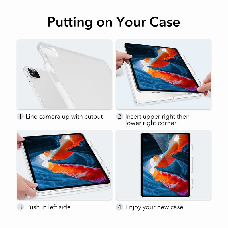 Ốp lưng trong suốt cho iPad Pro 12.9 inch 2022/2021 ESR Project Zero Soft Case - Hàng Chính Hãng