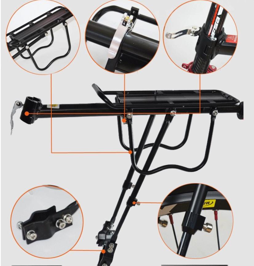 Kệ Yên Sau Xe Đạp Gác Baga Gắn Cốt Yên Cho Xe Đạp Thể Thao Địa Hình Dễ Dàng Lắp Đặt