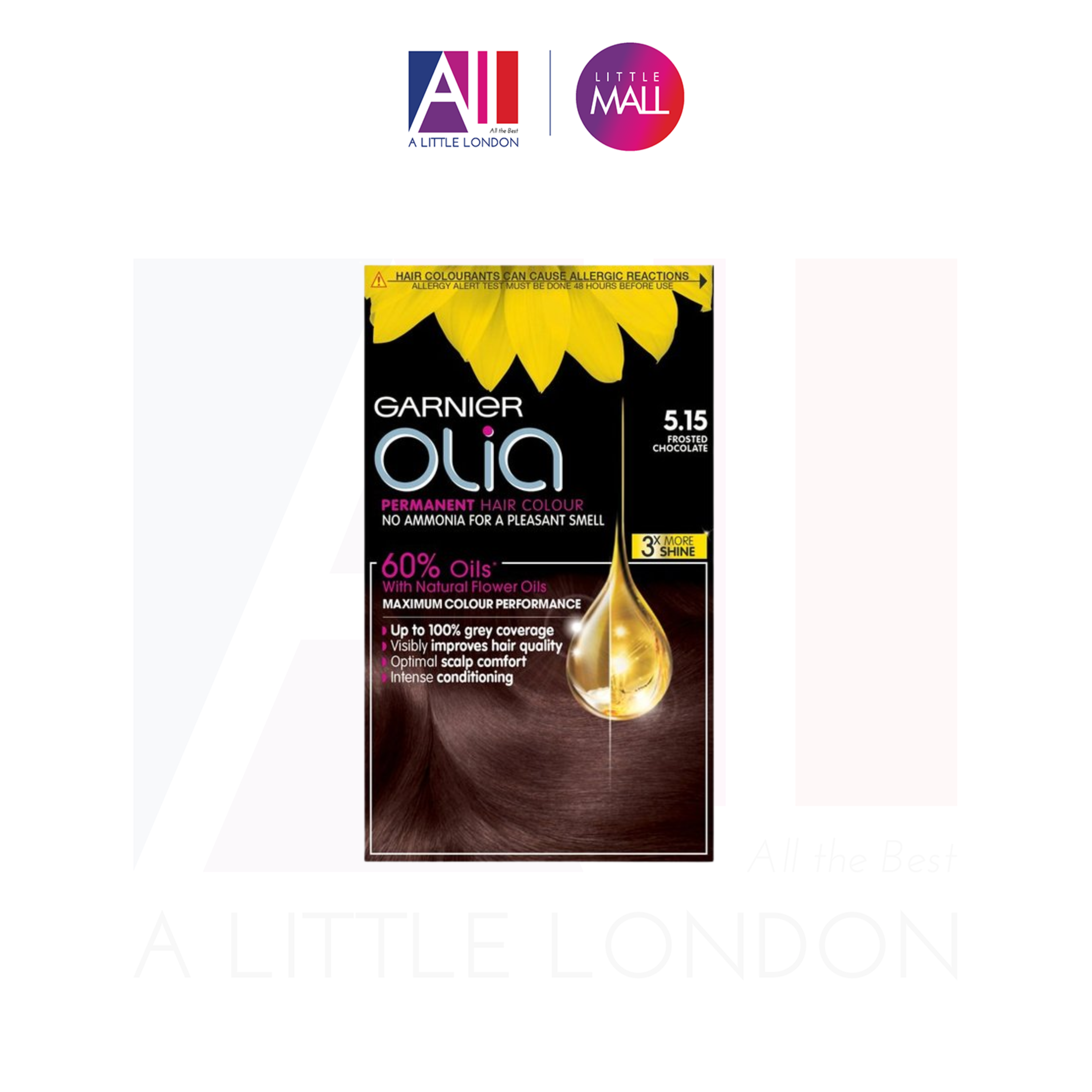 Thuốc nhuộm tóc Garnier Olia Permanent Hair Colour 5.15 Frosted Chocolate