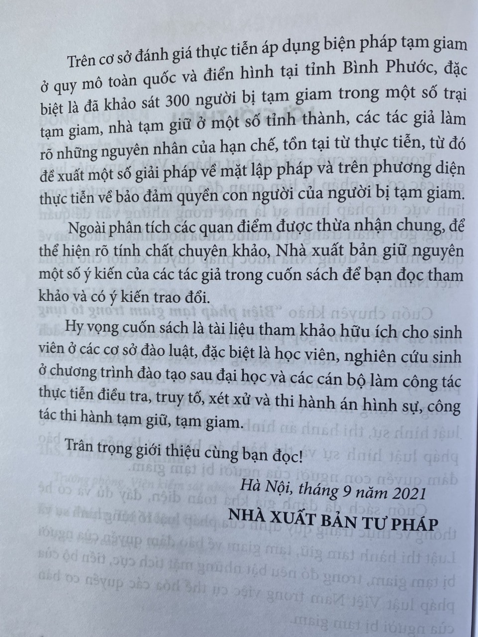 Biện Pháp Tạm Giam Trong Tố Tụng Hình Sự Việt Nam