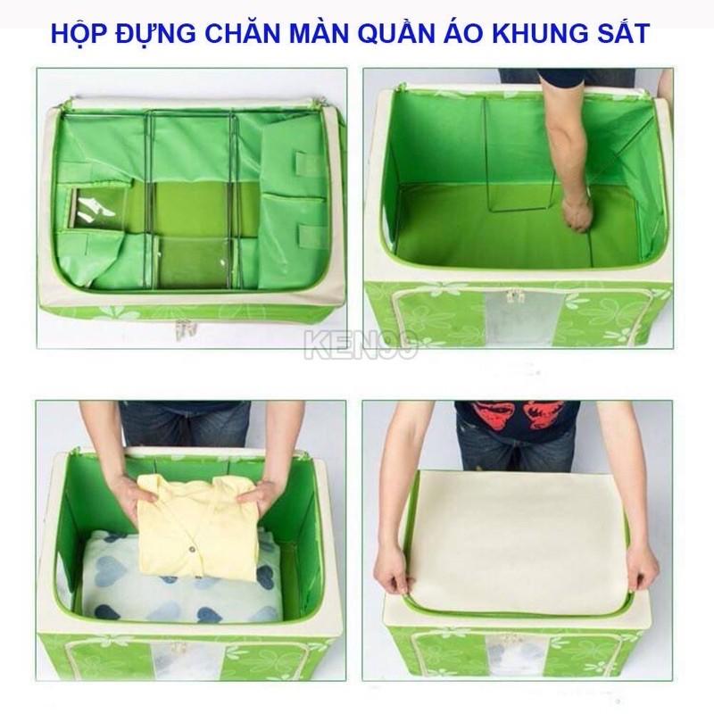 Túi đựng quần áo, chăn màn có khung kim loại chắc chắn