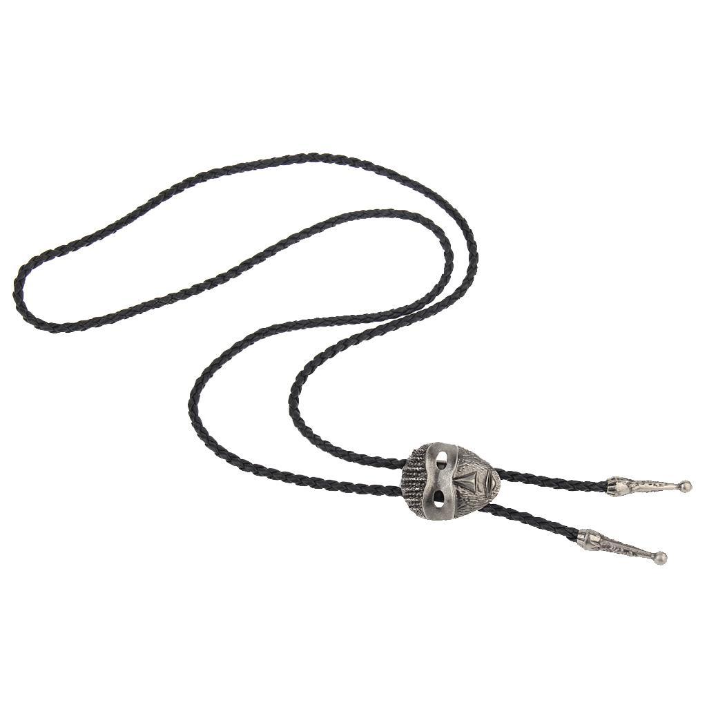 Vintage Western Cowboy Boho Tie  Pattern Pendant Necklace Choker