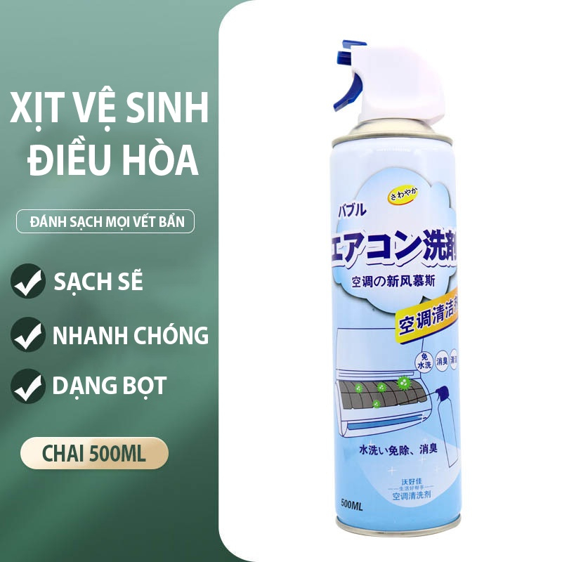 Chai xịt bọt vệ sinh điều hòa và máy lạnh ôtô 500ml