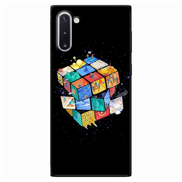Ốp lưng in cho Samsung Note 10 Rubik Vũ Trụ
