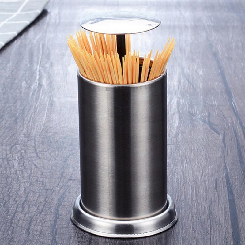 Dụng cụ đựng tăm dáng dài bằng thép không gỉ