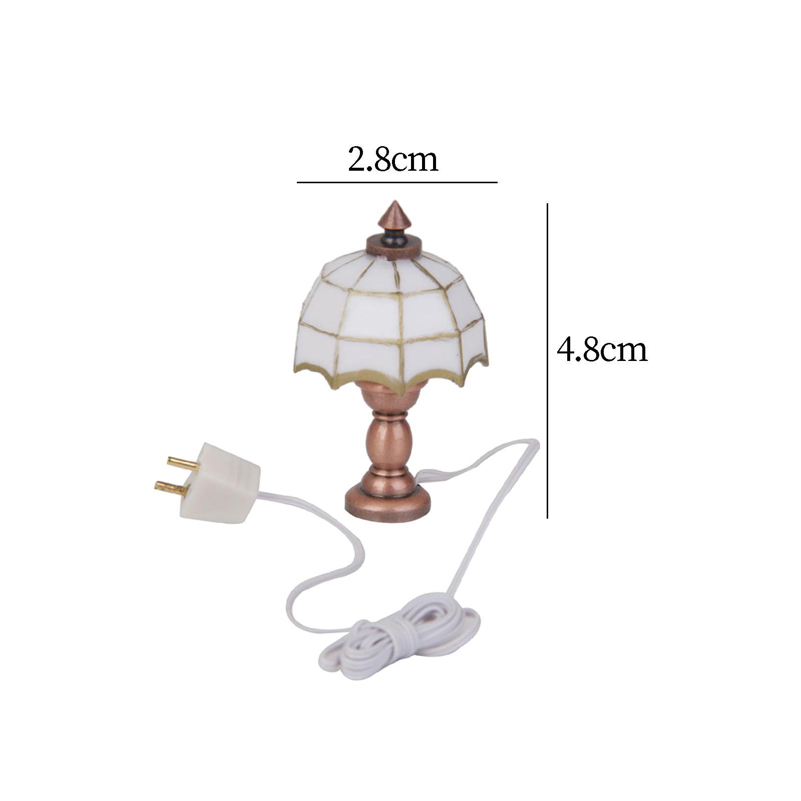 1/12 Mini Desk Lamp Model Light for Decoration Micro Landscape Fairy Garden