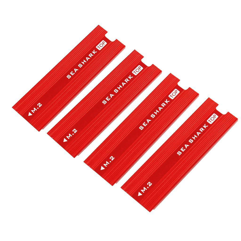 4 Pieces Aluminum NGFF Heatsink fr PCIe M.2 2280 SSD with Thermal Pad