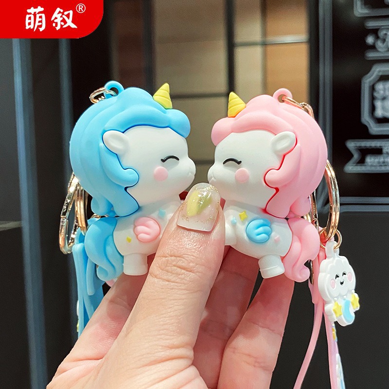 Móc khóa lotso gấu dâu, pony cute cho balo, xe máy, dây đôi đeo balo điên thoại Lalunavn B167