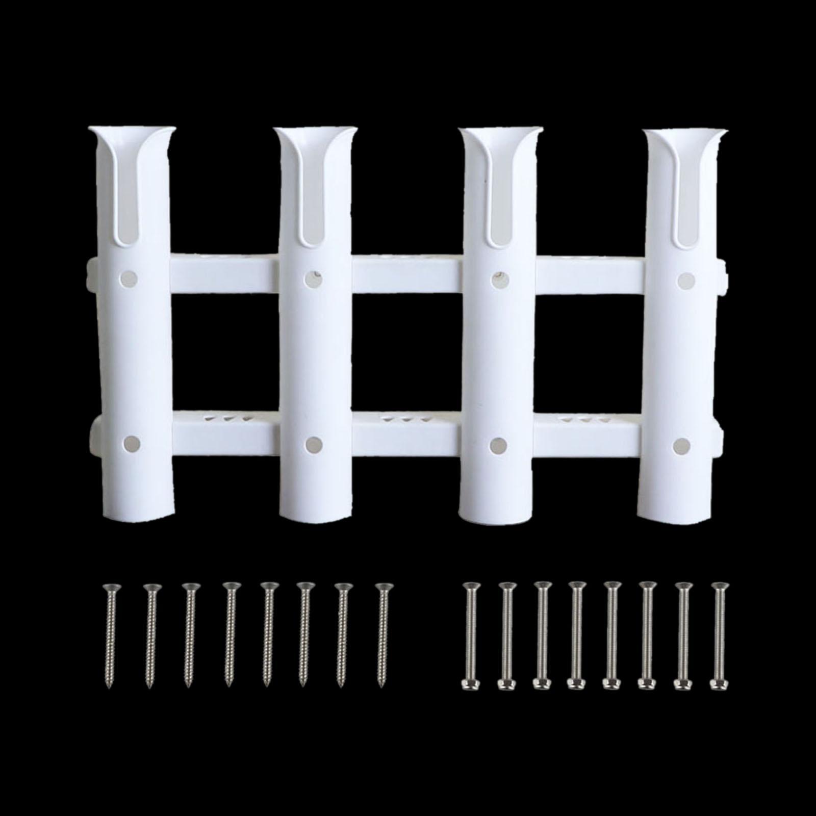Fishing Rod Holder 4 Pole Bracket Tube for Boat Marine Side-Mount