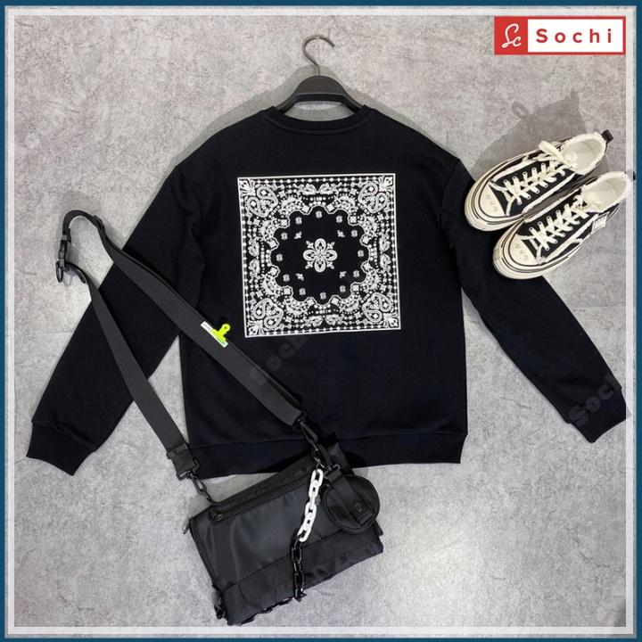 Áo thu đông nam tay dài, áo giữ nhiệt cổ tròn 3D lạ mắt in Hình Họa Tiết mã SW66.8