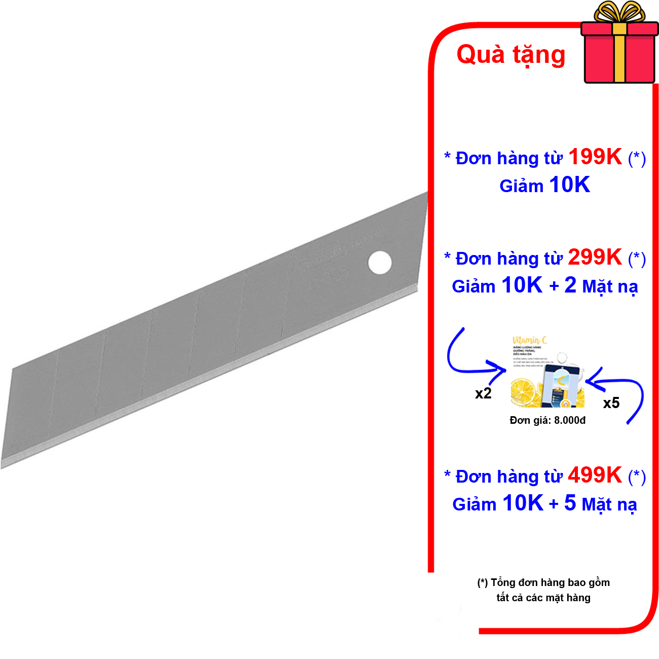 5 vỉ lưỡi dao rọc giấy