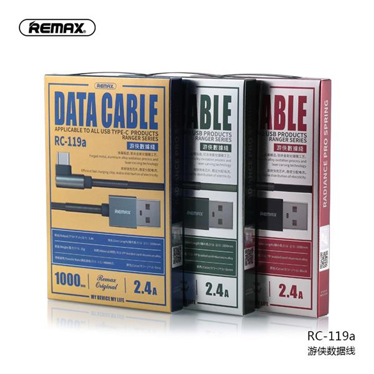 Cáp Sạc Vải Quấn Lò Lo 2 Dầu Remax RC-119m - Micro - Tặng Kèm Ghế Đỡ Điện Thoại Chữ O - Hàng Chính Hãng