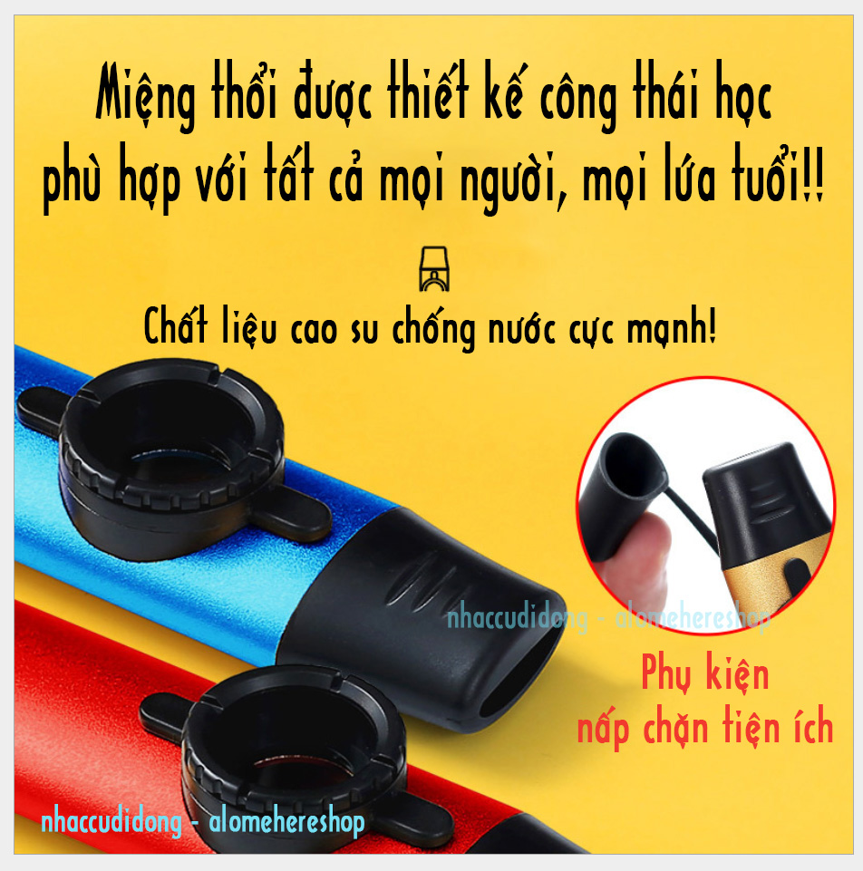 Kèn Kazoo thế hệ mới all new thiết kế hiện đại hợp kim nhôm màu xanh núm chỉnh trực tiếp màng rung