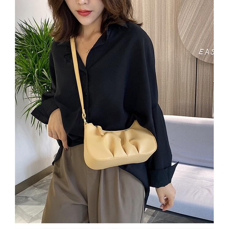 Túi xách nữ kẹp nách, túi đeo chéo da mềm siêu xinh thời trang Hàn Quốc KN03