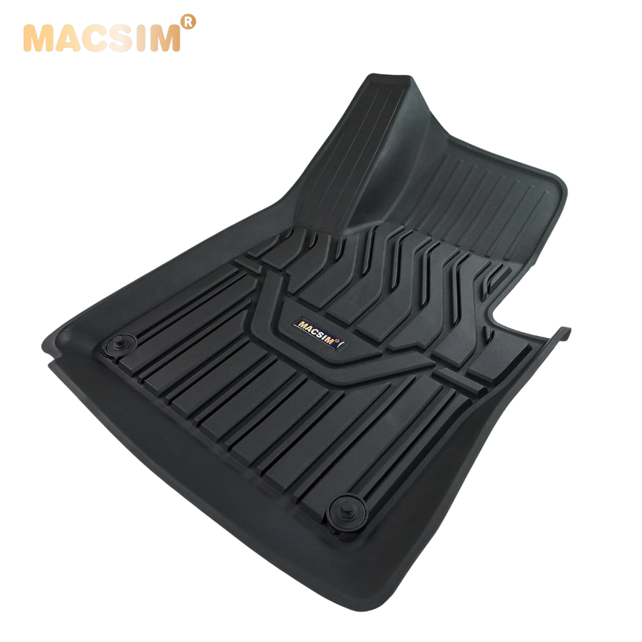 Thảm lót sàn xe ô tô Volvo XC60 2017- đến nay Nhãn hiệu Macsim chất liệu nhựa TPE đúc khuôn cao cấp - màu đen