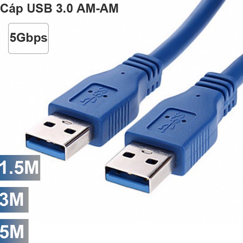 Dây cáp USB 3.0 2 đầu đực dài 5m