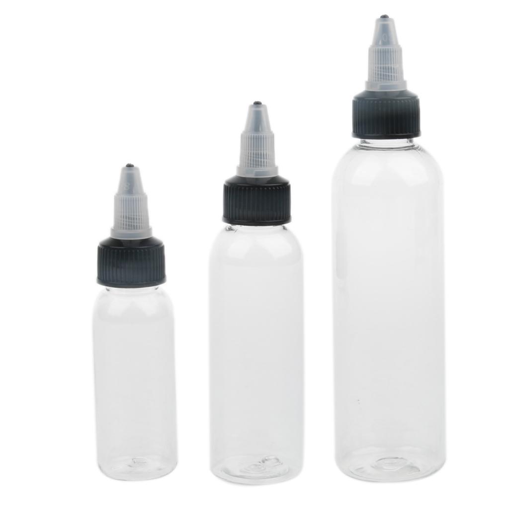 80 Pieces Empty Plastic Squeeze Bottle with Twist Top Cap Tip Applicator 30ml