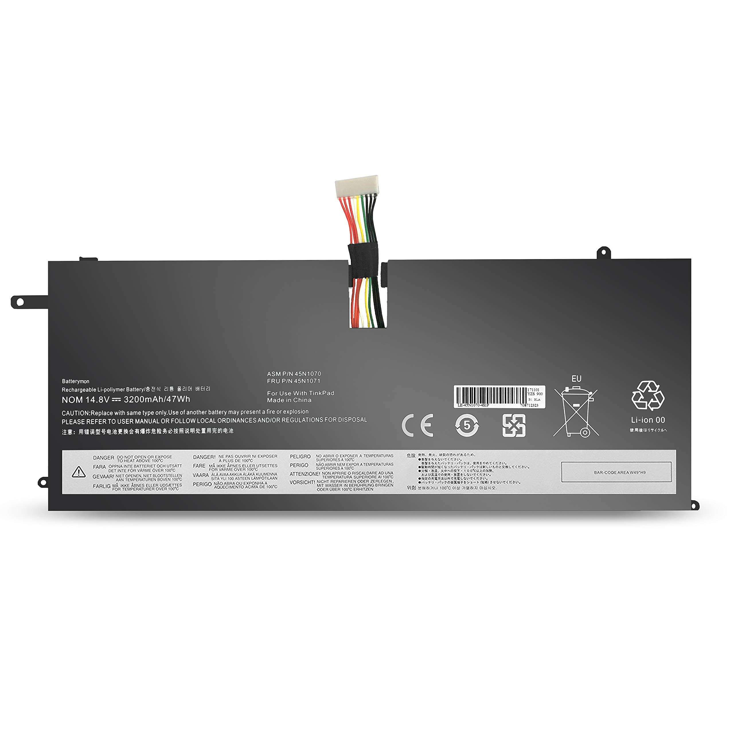 Pin Battery Dùng Cho Laptop Lenovo ThinkPad X1 Carbon 3444 3448 45N1070 45N107 Original 46Wh